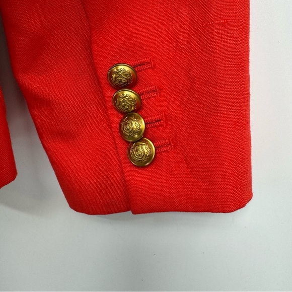 J.CREW RHODES BLAZER Size 8 Fiery Sunset IN LINEN E9766 - Picture 5 of 16